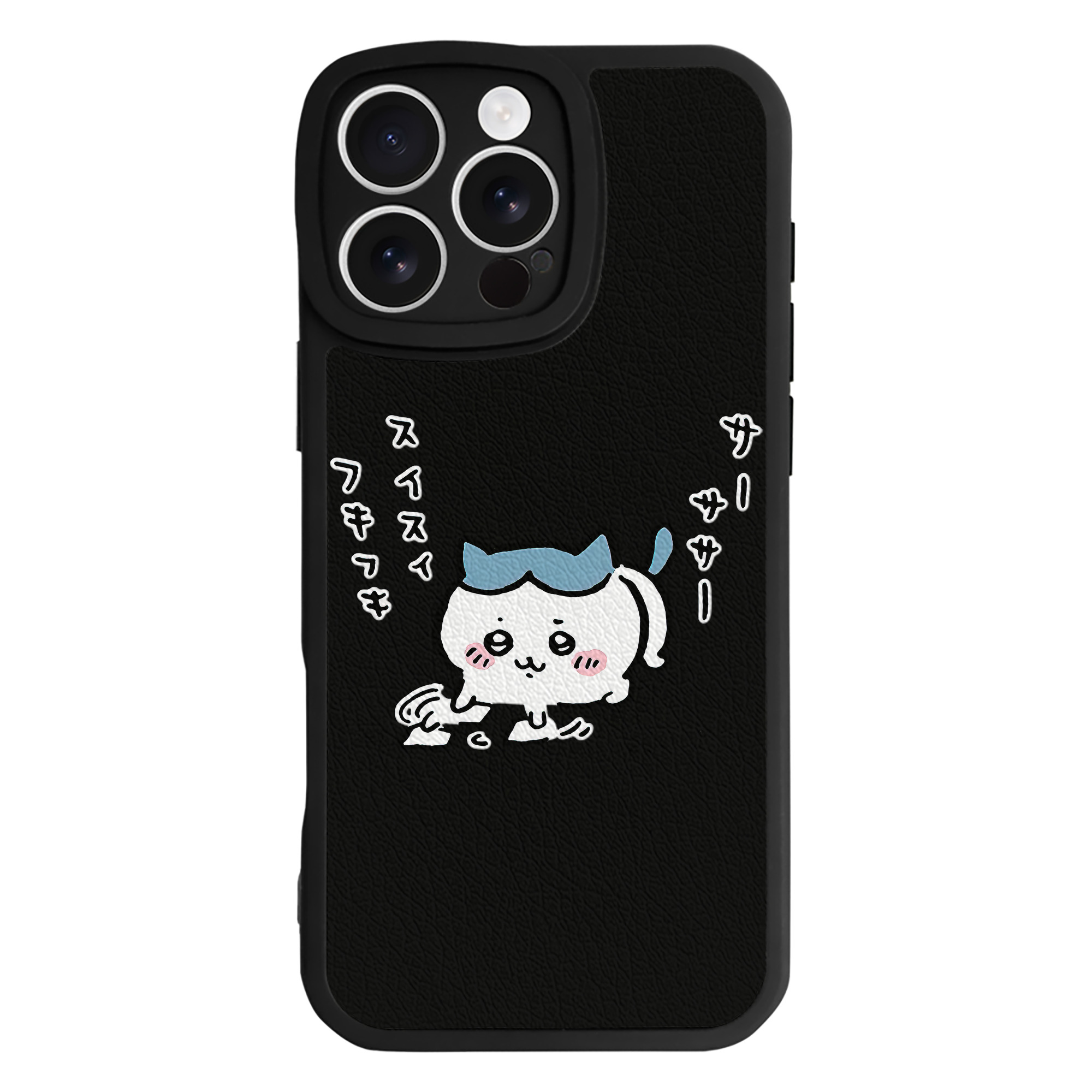 （画像用） ちいかわ ハチワレ Chii-kawa hachiware 【iPhone 16シリーズ対応】シリコンスマホケース（レザー調） 材質：シリコン